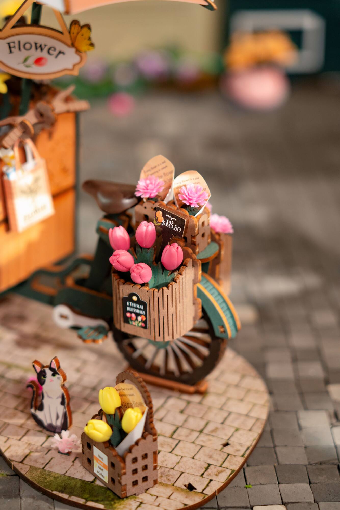Rolife® Blossom Cart 3D Puzzle Creation Set